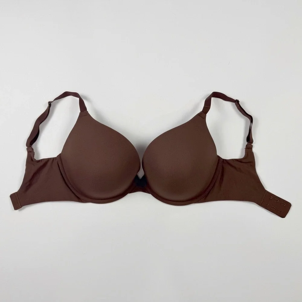 Skims Ultimate‎ Bra Women 32H Brown Excellent Push Up Plunge Underwire Seamless - Picture 4 of 7